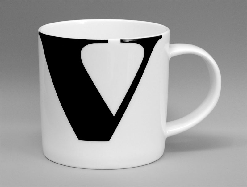 Alphabet Mug Initial V