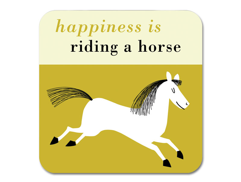 Happiness Horse Coaster Olive