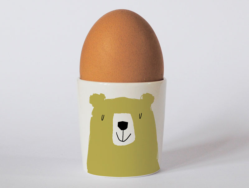 Happiness Bear Egg Cup Olive