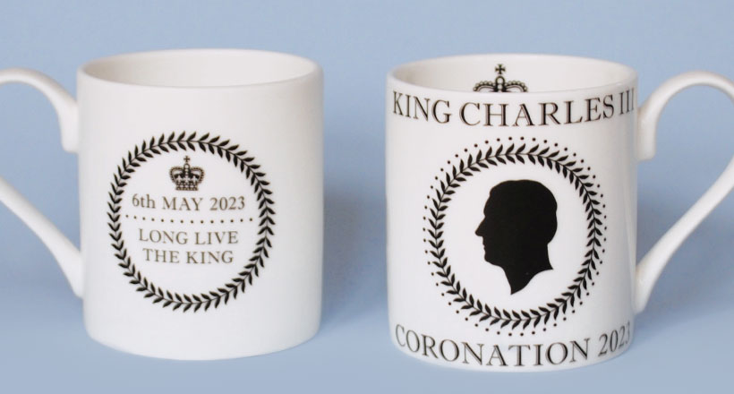 King Charles Mug - Black & White