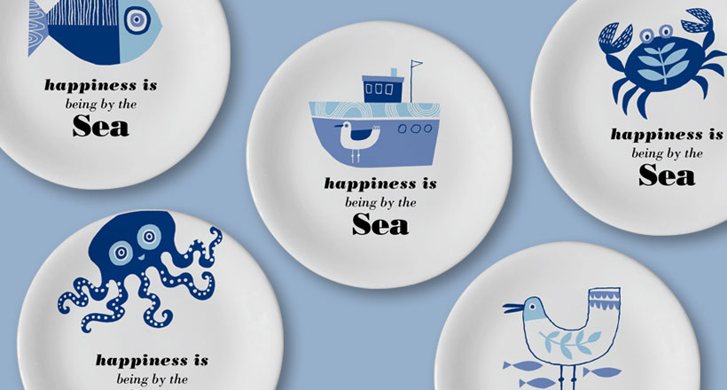 Ocean China Coasters