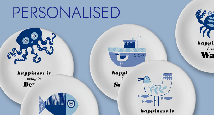Ocean | China Coasters | Personalised*