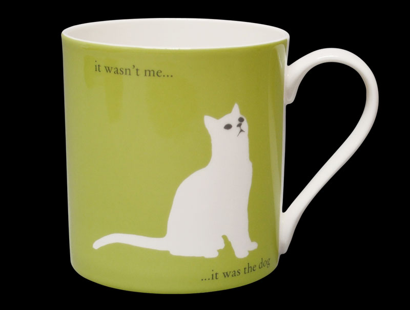 Silhouette Large Sitting Cat Green