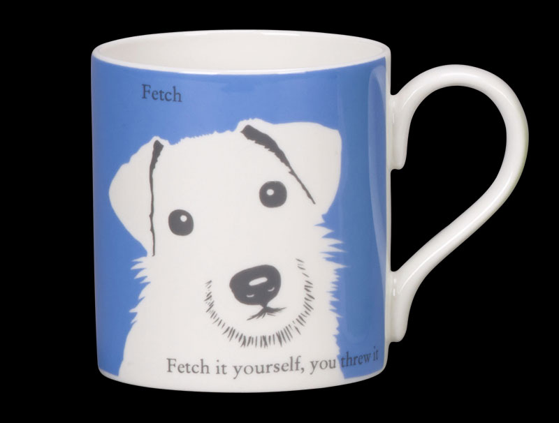 Portrait Jack Russell Cornflower Blue