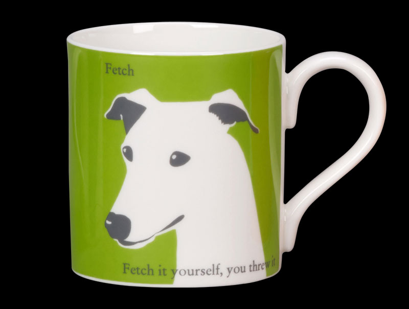 Portrait Whippet Apple Green