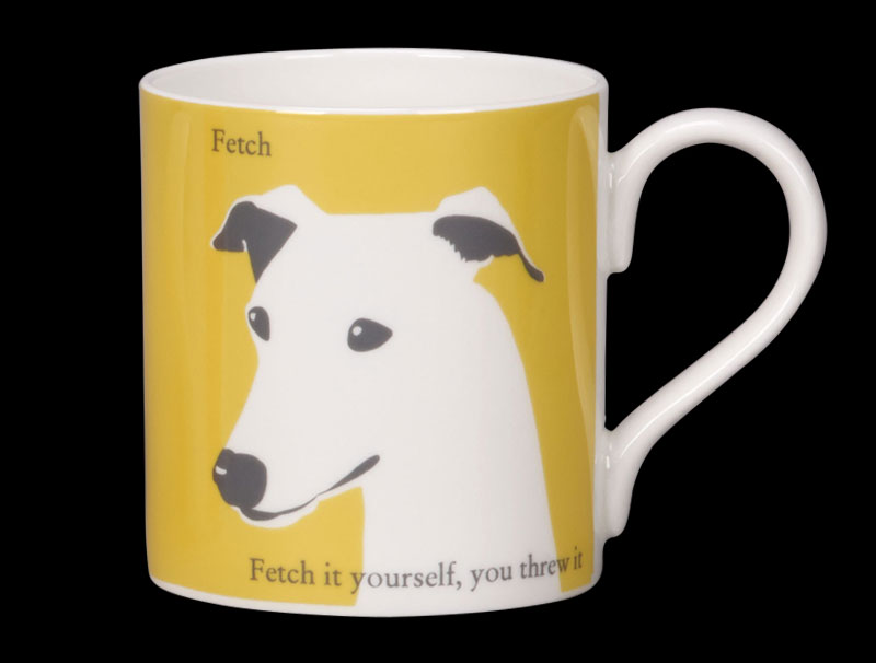 Portrait Whippet Yellow