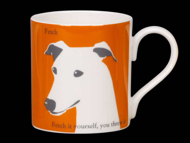 Portrait Whippet Orange