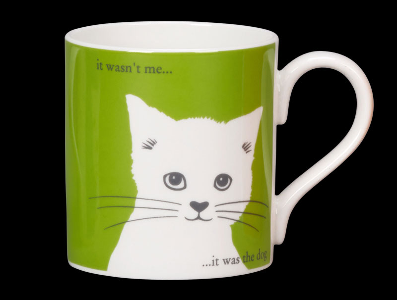 Portrait Puss in Apple Green