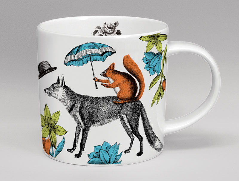 Menagerie Mr. Fox Bone China Mug White