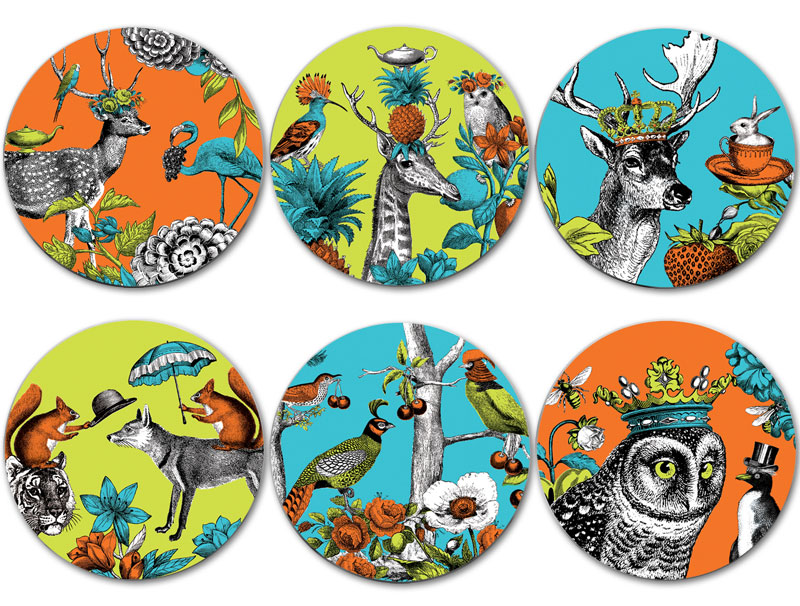 Menagerie Coasters X6