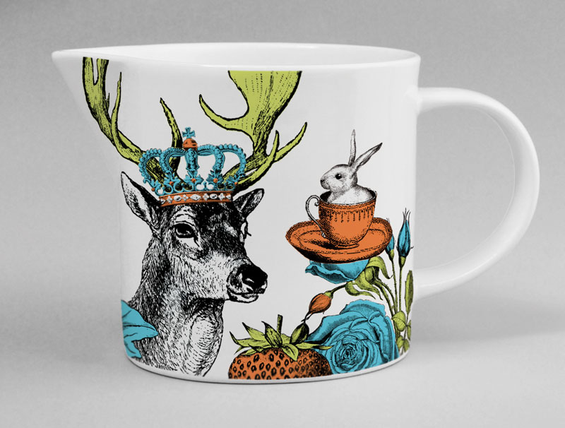 Menagerie Jug Stag White