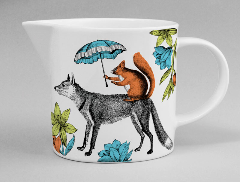 Menagerie Jug Mr. Fox White