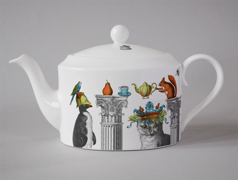 Menagerie Teapot Cat White