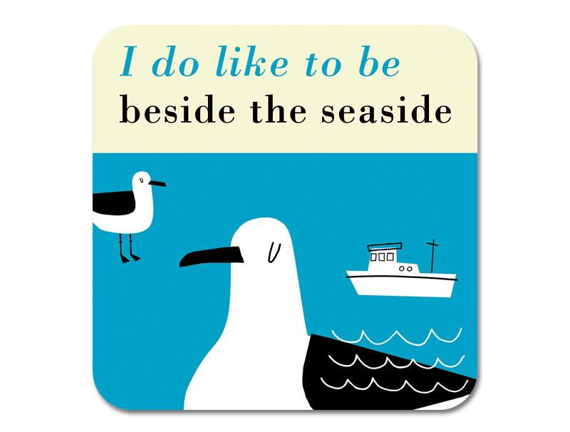 Happiness Seaside Coaster Turquoise