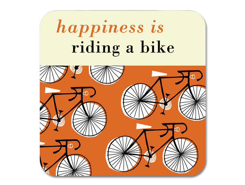 Happiness Cycles Coaster Orange