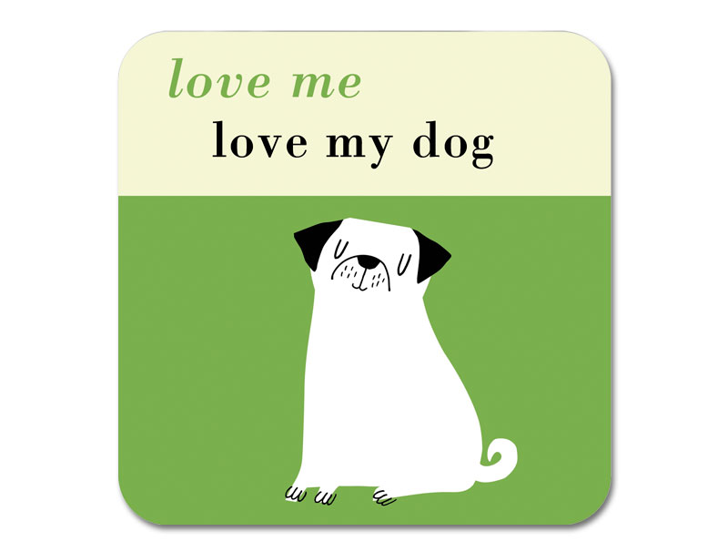 Happiness Pup Coaster Green