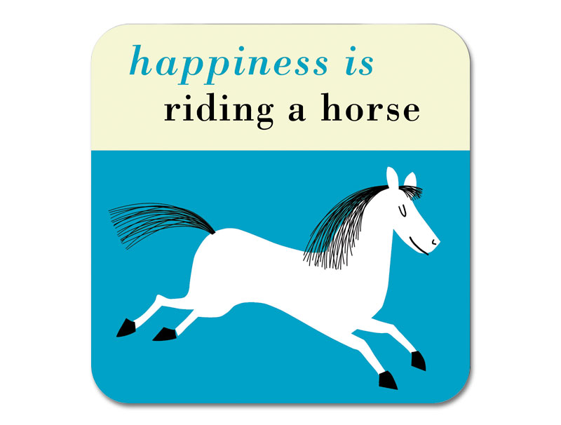Happiness Horse Coaster Turquoise