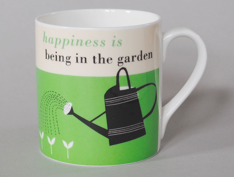 Happiness Gardening Mug Green