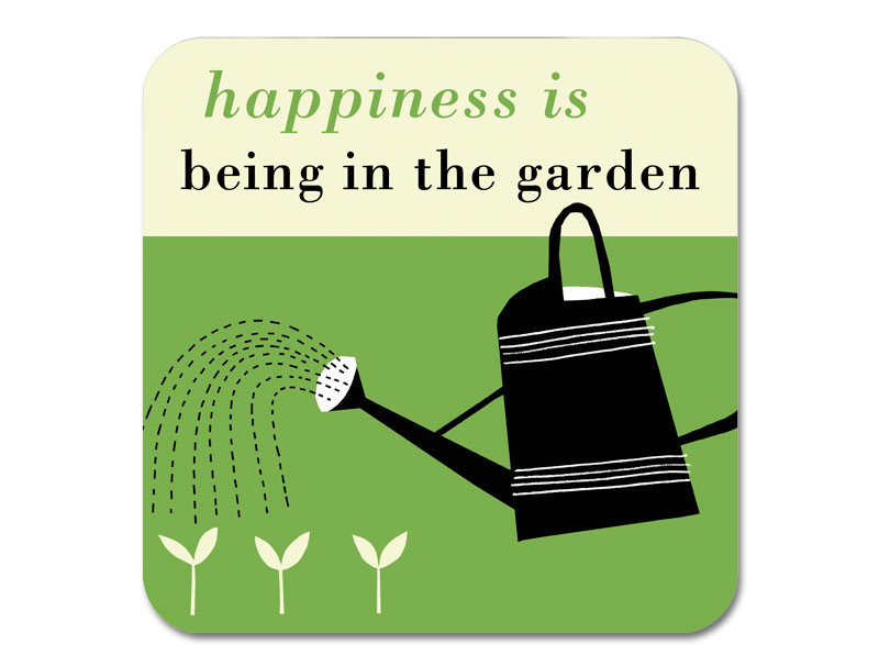 Happiness Gardening Coaster Green