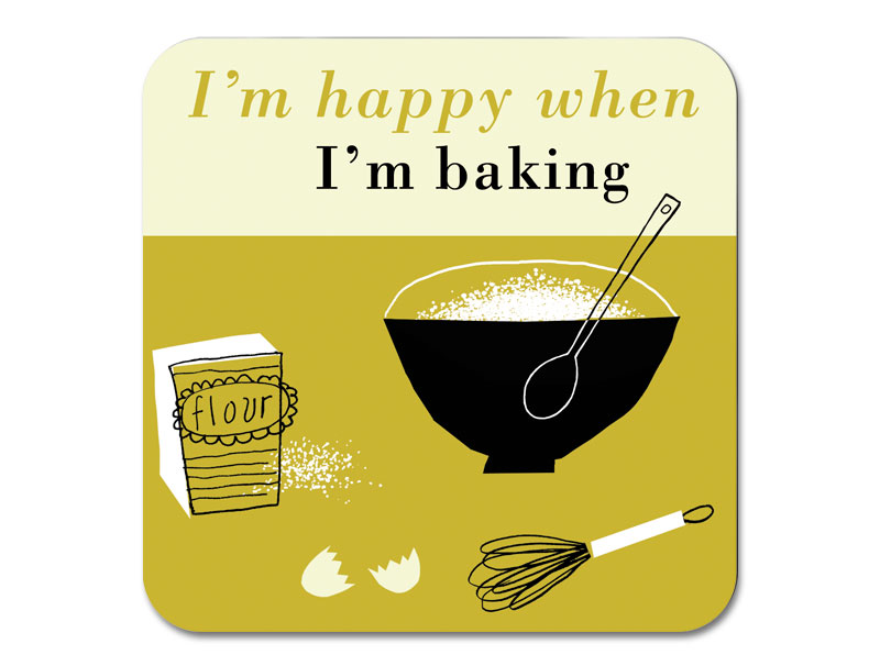 Happiness Baking Coaster Olive