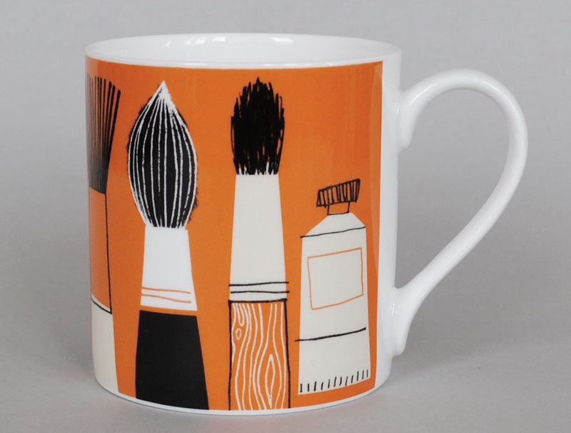 Gallery Mug Brushes Orange