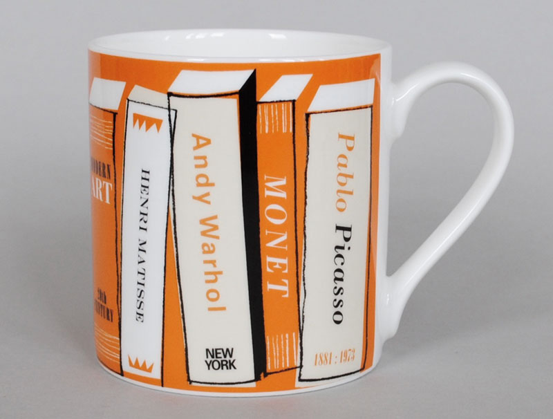 Gallery Mug Art Books Orange