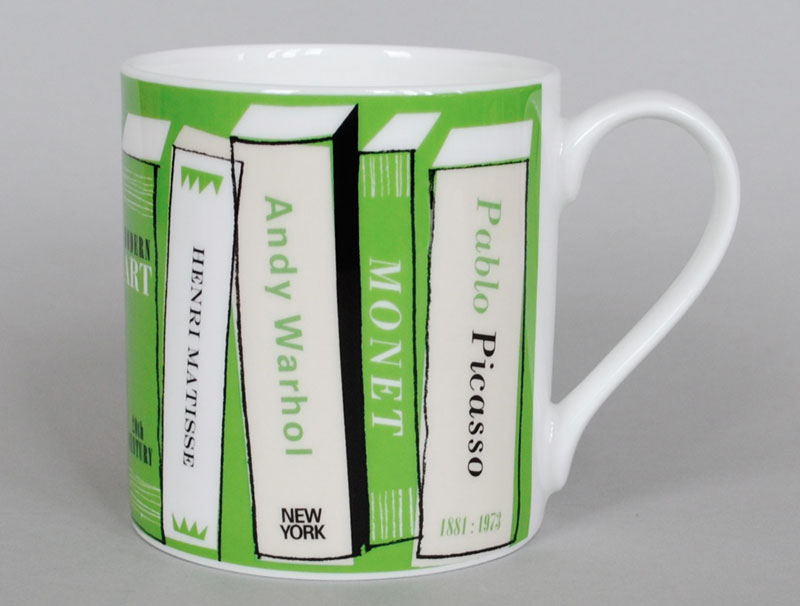 Gallery Mug Art Books Green