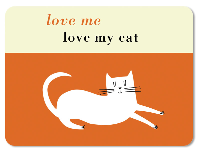 Happiness Cat Table Mat Orange