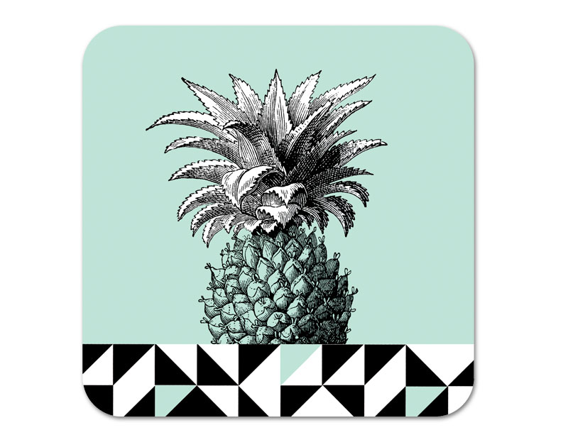 Hothouse Pineapple Coaster Mint