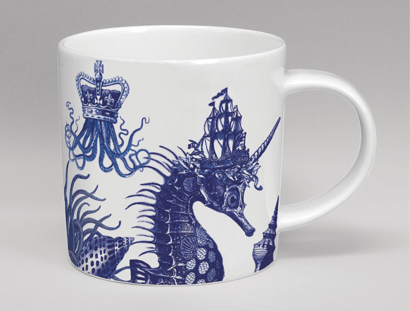 Cobaltic Sea - Seahorse Bone China Mug