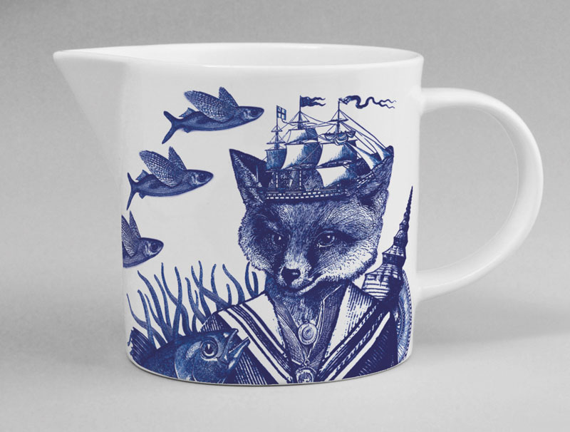 Cobaltic Sea Jug - Sailor Fox