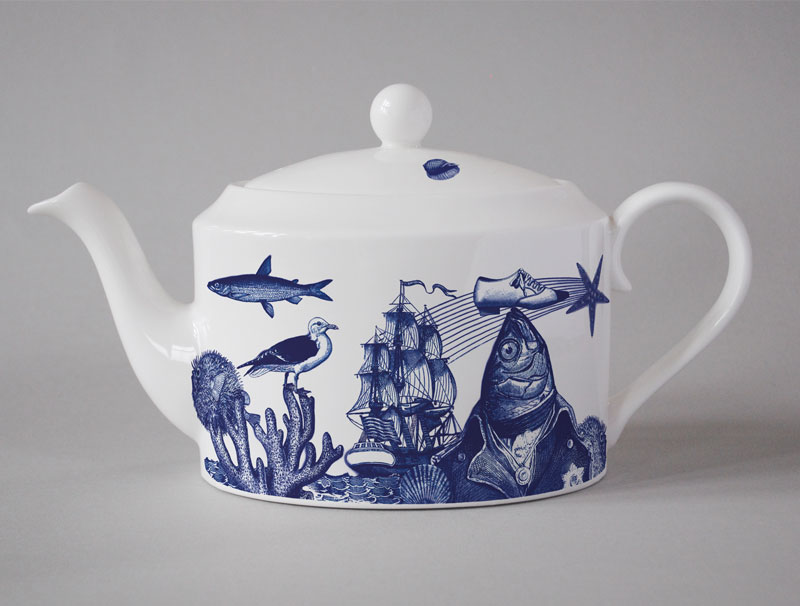 Cobaltic Sea Teapot - Shoe Fish