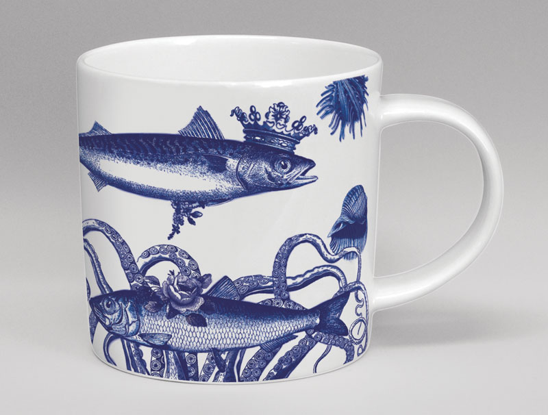 Cobaltic Sea - King Fish Bone China Mug