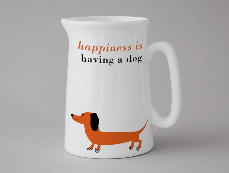 Happiness Medium Jug Sausage Orange