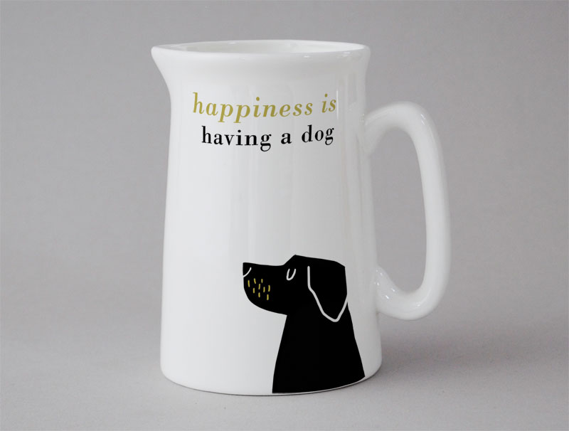 Happiness Medium Jug Black Lab Olive