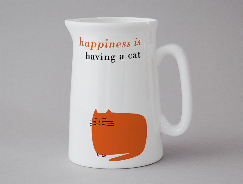 Happiness Medium Jug Catnap Orange