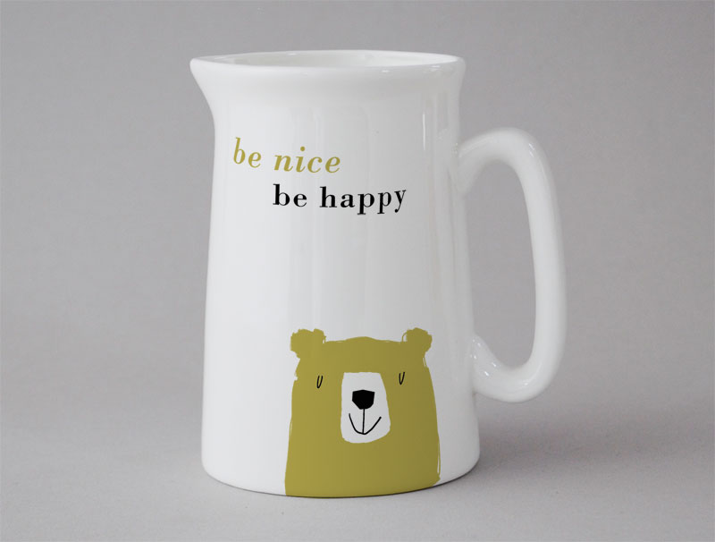 Happiness Medium Jug Bear Olive