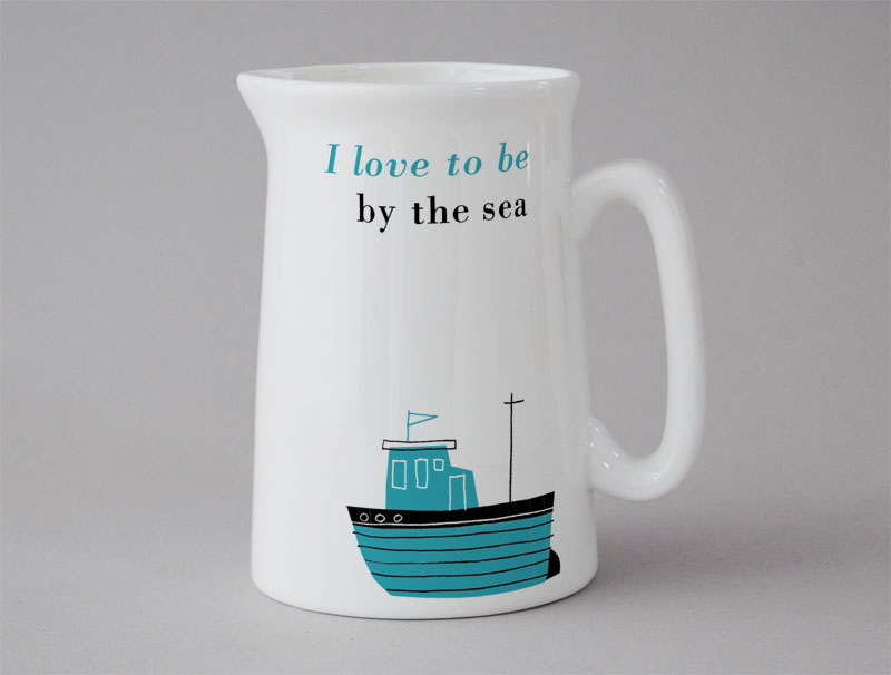 Happiness Medium Jug Boat Turquoise