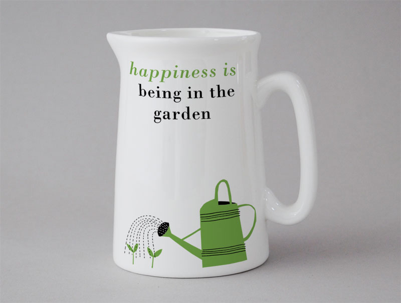 Happiness Medium Jug Gardening Green