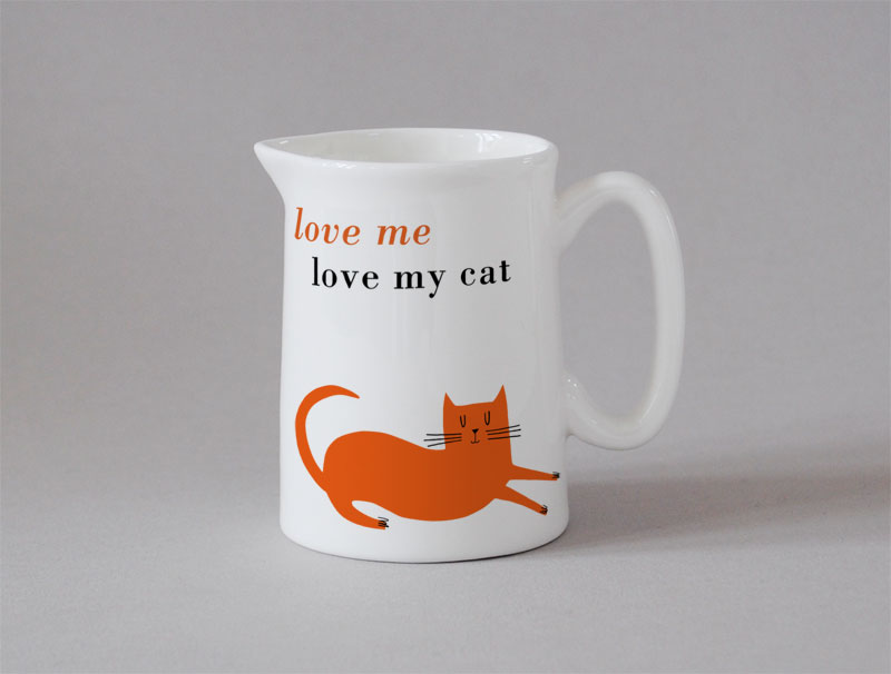 Happiness Small Jug Cat Orange