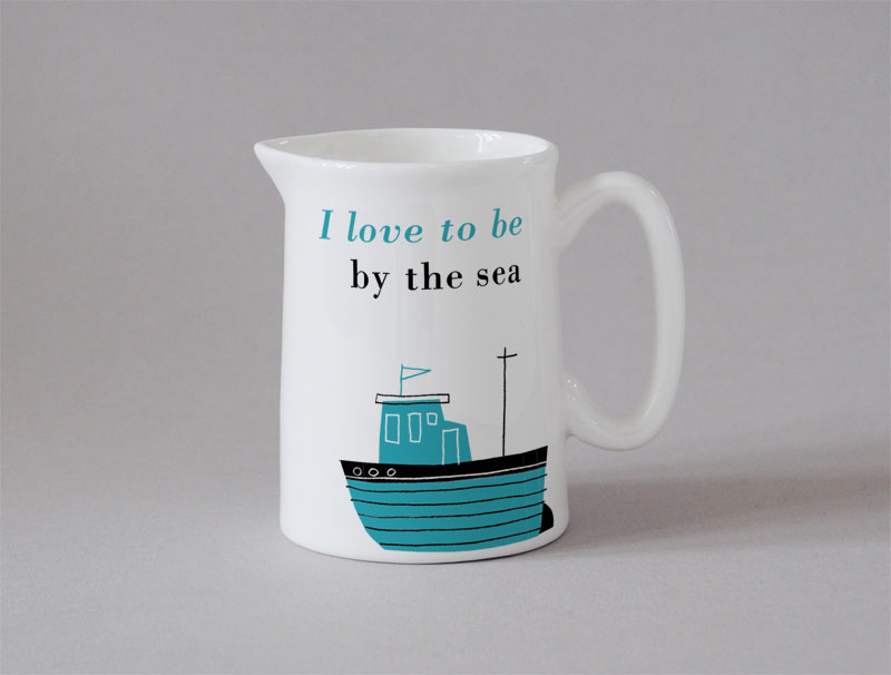 Happiness Small Jug Boat Turquoise
