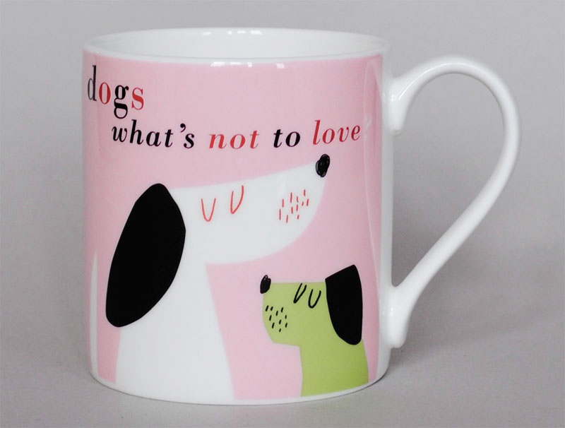 Smile Hounds Mug Pink