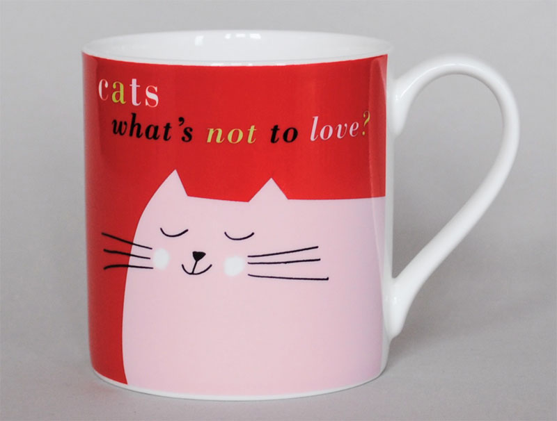 Smile Catface Mug Red