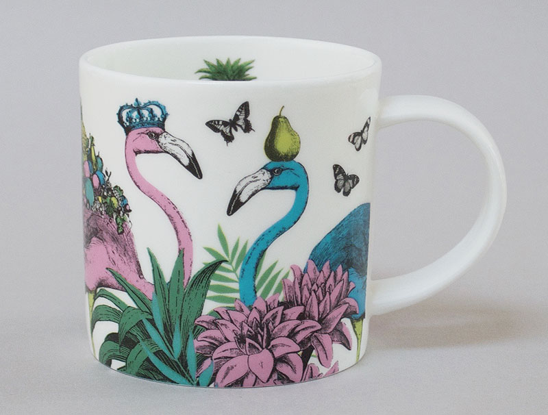 Jungle Flamingo Bone China Mug White