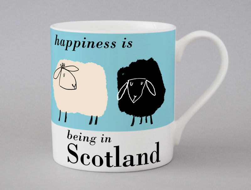 Country & Coast | Scotland Mug | Sheep | Blue