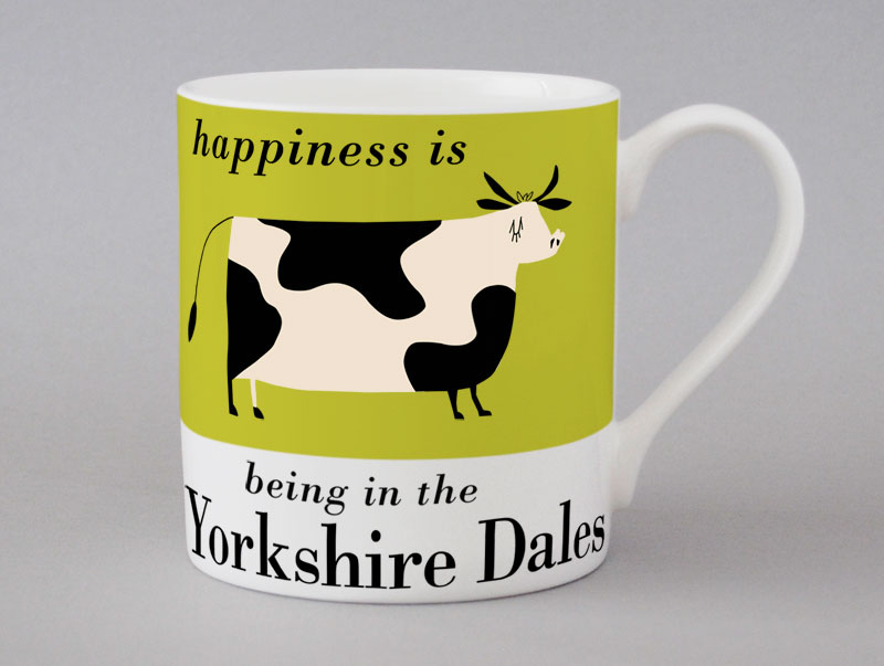Country & Coast | Yorkshire Dales Mug | Cow | Green