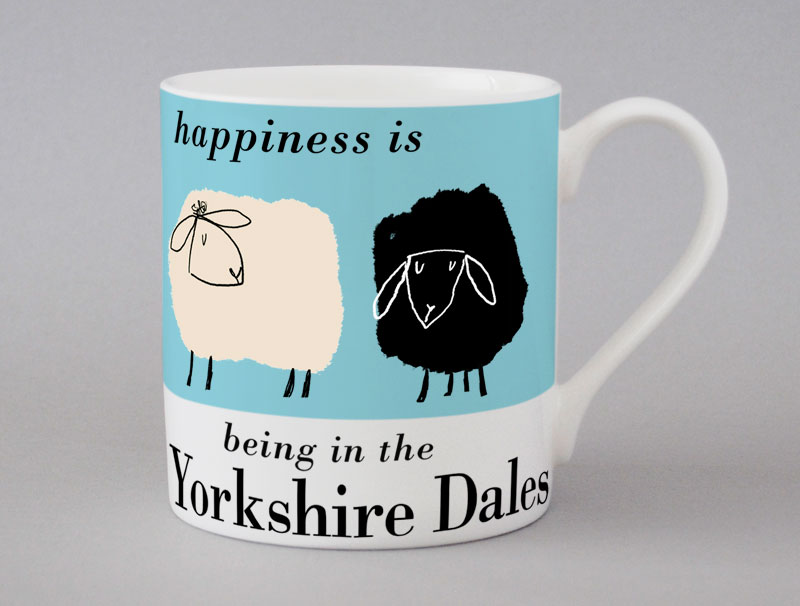 Country & Coast | Yorkshire Dales Mug | Sheep | Blue