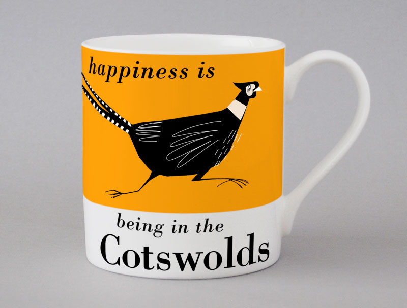 Country & Coast | Cotswolds Mug | Pheasant | Orange