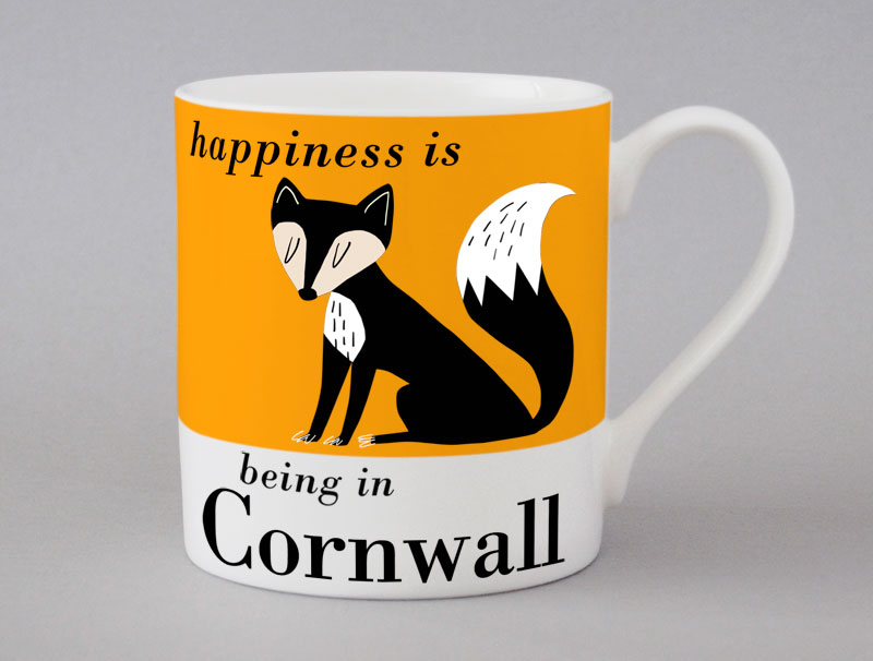Country & Coast | Cornwall Mug | Fox | Orange