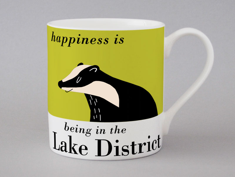 Country & Coast | Lake District Mug | Badger | Green